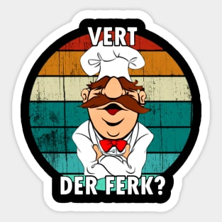 Vert Der Ferk Retro Sticker